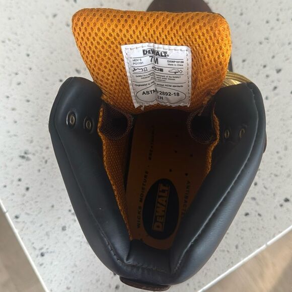 DEWALT MEN'S FLEX LACE-UP WORK BOOTS - STEEL TOE ASTM TOUGH RUGGED MENS SIZE 7M - Picture 6 of 12